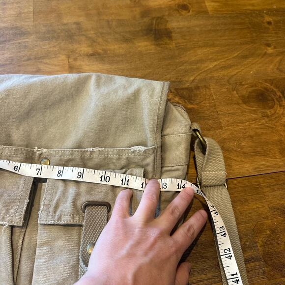 Arizona Y2K Tan Cargo Purse Messenger Bag 90s Rare Pockets Crossbody Satchel - Picture 16 of 16